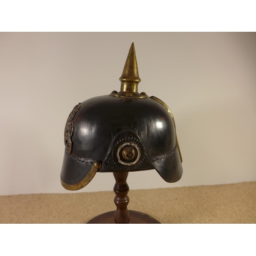 349 - A REPLICA IMPERIAL GERMAN PICKLEHAUBE WITH BAVARIAN PLATE