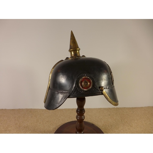 349 - A REPLICA IMPERIAL GERMAN PICKLEHAUBE WITH BAVARIAN PLATE