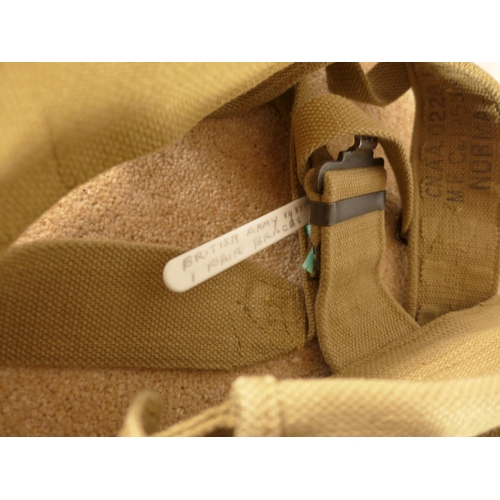 393 - A COLLECTION OF BRITISH WORLD WAR II PERIOD WEBBING, TO INCLUDE BREN GUN POUCHES, BELT AND HOLSTER, ... 