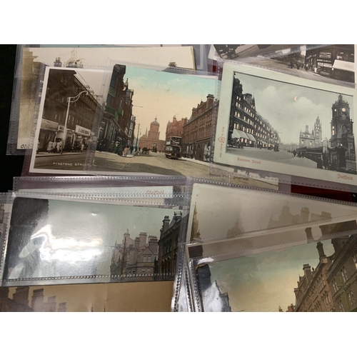 613 - POSTCARDS . A SELECTION OF 30 , IN PLASTIC SLEEVES , WITH SCENES FROM SHEFFIELD . PREDOMINANTLY EV11... 