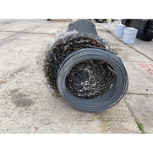 123 - A ROLL OF CHAIN LINK FENCING 4' HIGH  +VAT