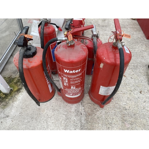 147 - SIX FIRE EXTINGUISHERS - NO VAT