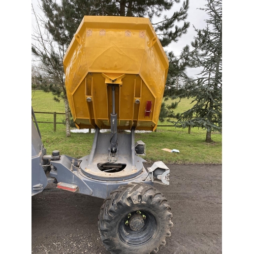 50 - A TEREX TA 3SH 3 TONNE SWIVEL DUMPER
BX14 LFB  1101 HOURS
+VAT WITH V5 ALSO SECURITY CODE PAD