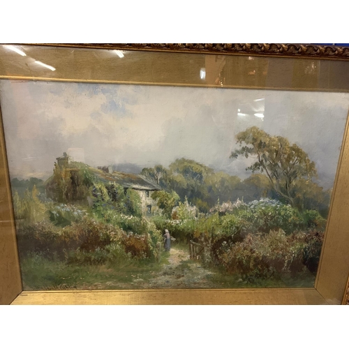 10A - A LARGE GILT FRAMED OIL PAINTING SIGNED BY THE RENOWNED ARTIST HENRY HADFIELD CUBLEY (1858 - 1934)  ... 