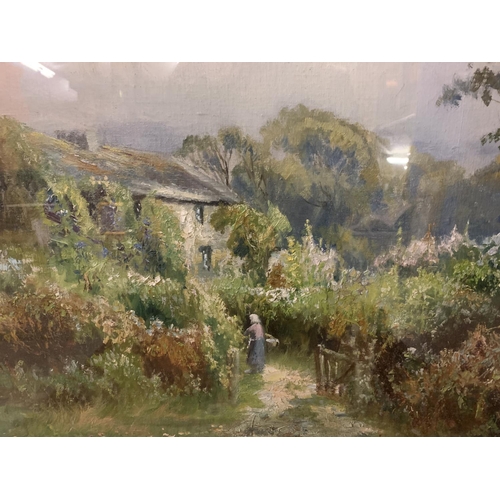 10A - A LARGE GILT FRAMED OIL PAINTING SIGNED BY THE RENOWNED ARTIST HENRY HADFIELD CUBLEY (1858 - 1934)  ... 