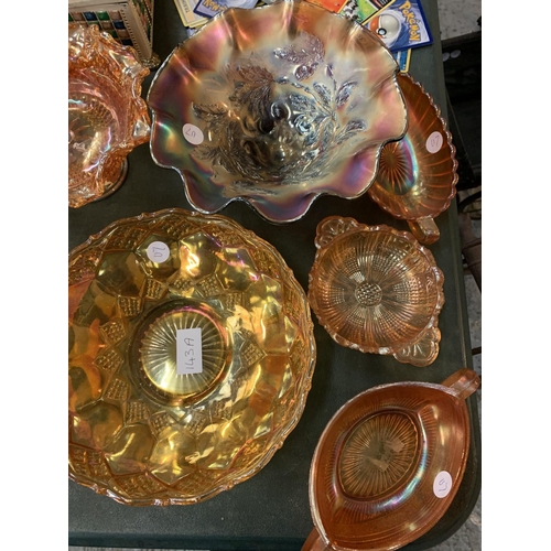 143A - AN ASSORTMENT OF CARNIVAL GLASSWARE
