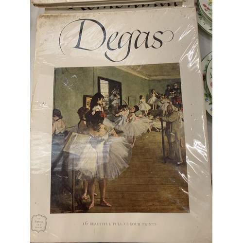 150 - NINE LARGE BOOKS CONTAINING THE WORKS OF INDIVIDUAL ARTISTS TO INCLUDE DEGAS, VAN GOGH ETC