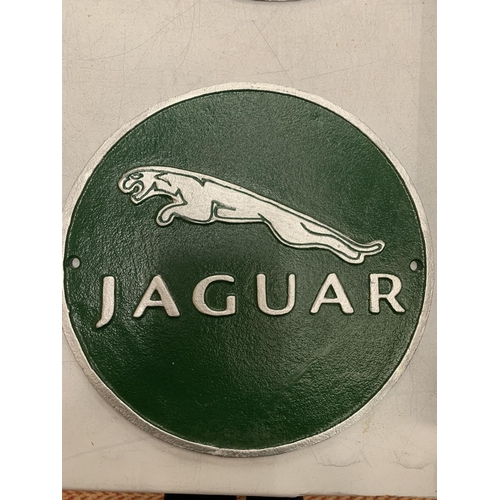 164 - A ROUND CAST SIGN 'JAGUAR' D:24CM