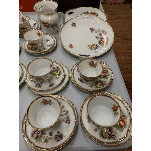 166 - A VICTORIA CARLSBAD AUSTRIA FLORAL DECORATED TEA SET