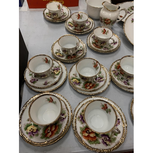 166 - A VICTORIA CARLSBAD AUSTRIA FLORAL DECORATED TEA SET