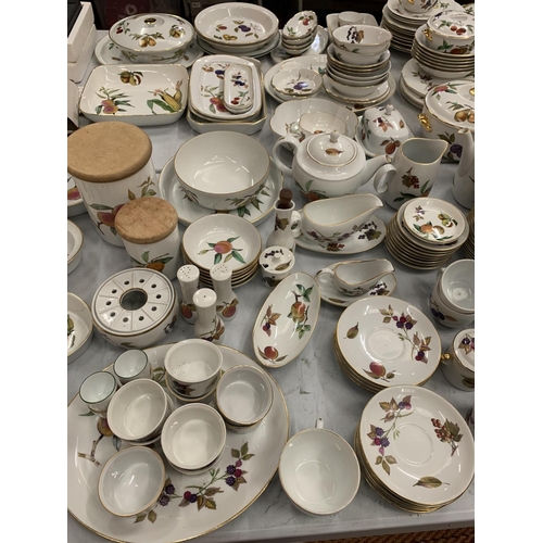 170 - A HUGE COLLECTION OF ROYAL WORCESTER DINNER WARE IN THE EVESHAM DESIGN