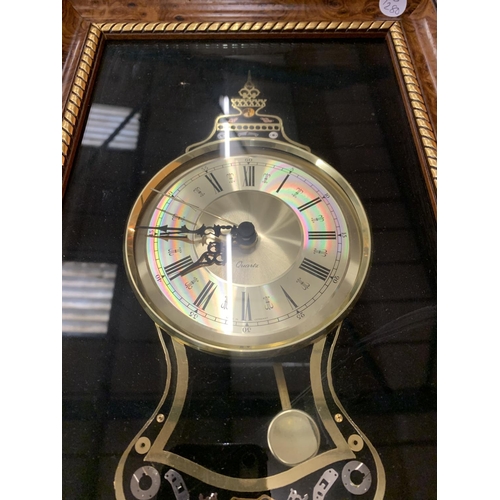 188 - A QUALITY COLLAGES 'LOUIS XVI' WATCH AND CLOCK PARTS WALL CLOCK (BATTERY OPERATED) - 51CM X 30CM