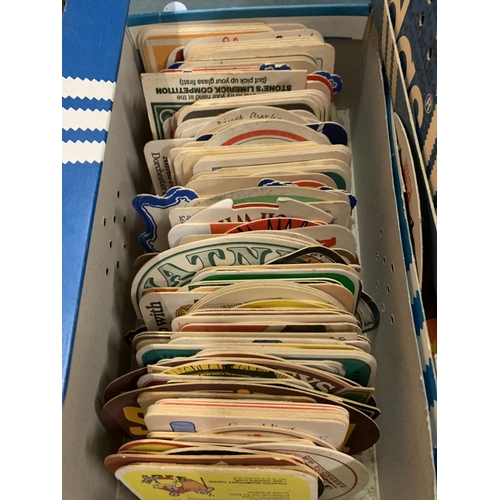 211 - FOUR BOXES OF VINTAGE BEER MATS