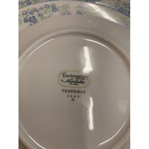 217 - A COLLECTION OF NORITAKE DINNER WARE IN THE TENDERLY DESIGN