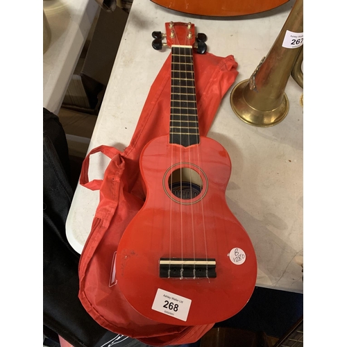 268 - A MAHALO UKULELE WITH CARRYING CASE