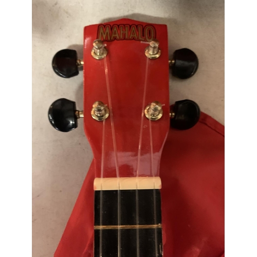 268 - A MAHALO UKULELE WITH CARRYING CASE