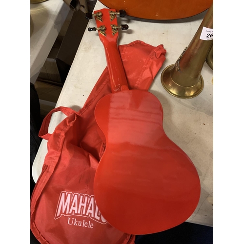 268 - A MAHALO UKULELE WITH CARRYING CASE