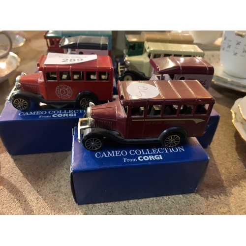 289 - A COLLECTION OF SEVEN BOXED CORGI VEHICLES