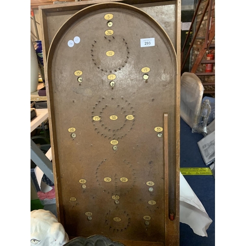 293 - A VINTAGE BAGATELLE GAME - LENGTH: 76CM