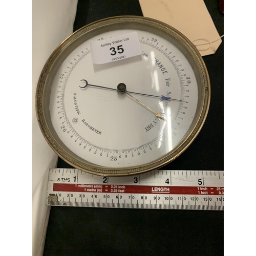 35 - A RENCH PHBN HOLOSTERIC SHIPS BAROMETER