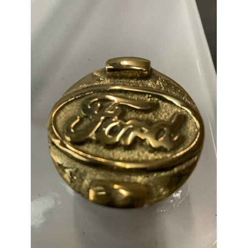 48 - A 'FORD MUSTANG' FUEL CAN WITH BRASS LID