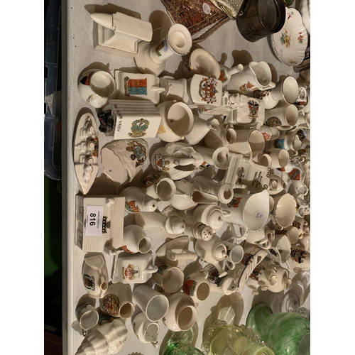 816 - A LARGE QUANTITY OF CRESTWARE