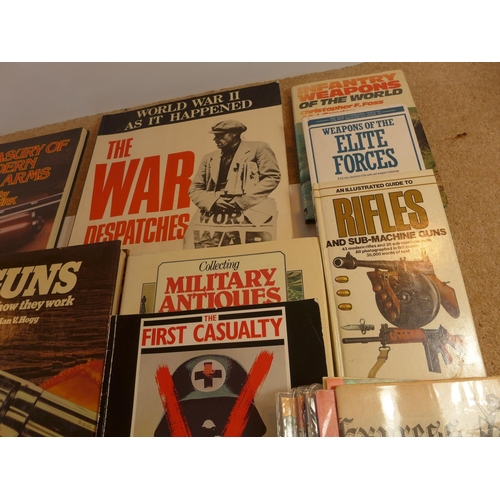 473 - A COLLECTION OF BOOKS ON GUNS, WORLD WAR II ETC