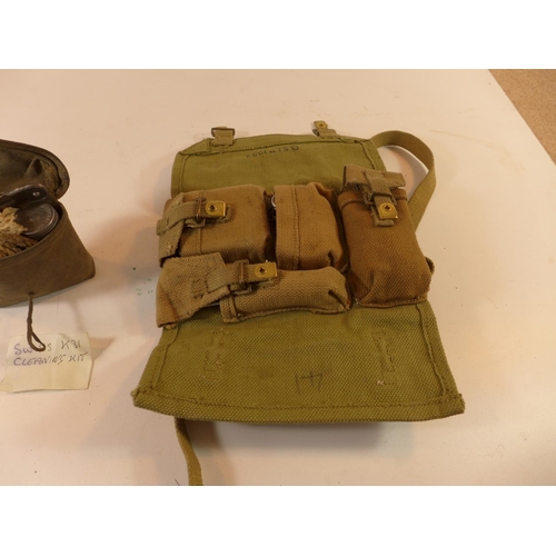 496 - A BREN GUN 303 MG MK I WEBBING SPARE PARTS KIT AND A SWISS K31 CLEANING KIT