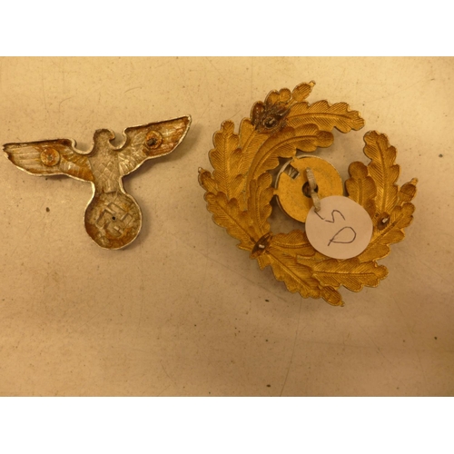 522 - A NAZI GERMANY CAP BADGE AND ANOTHER (2)