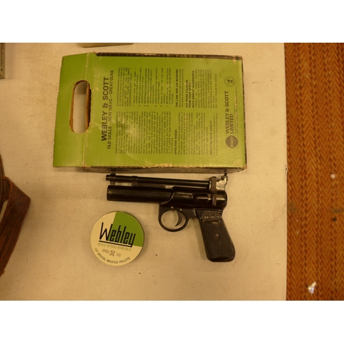 524 - A BOXED WEBLEY JUNIOR MK II .177 CALIBRE AIR PISTOL