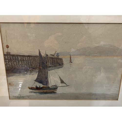 293A - A GILT FRAMED WATERCOLOUR SIGNED F W SUTHERLAND 1907