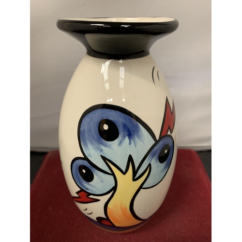 706 - A LORNA BAILEY LIPPED VASE BURSLEY WAY SIGNED