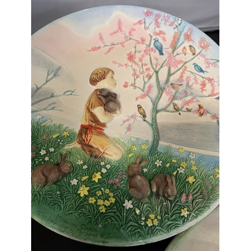 724 - A PAIR OF HANDPAINTED PLAQUES BY W H BOSSONS