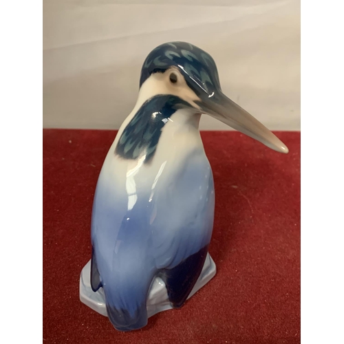 726 - A COPENHAGEN PORCELAIN KINGFISHER 1619 L