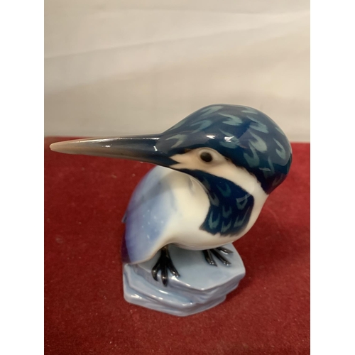 726 - A COPENHAGEN PORCELAIN KINGFISHER 1619 L