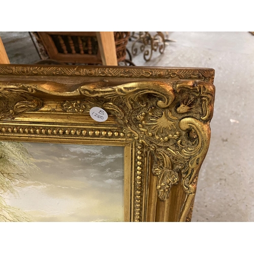 835 - TWO GILT FRAMED OIL ON CANVAS SIGNED