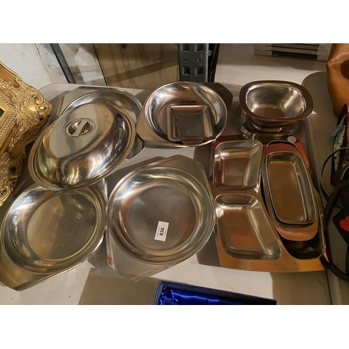 836 - A VARIETY OF STAINLESS STEEL TABLEWARE