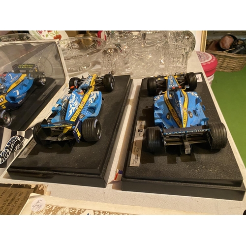 863 - THREE 'HOTWHEELS' RENAULT FORMULA ONE MODELS