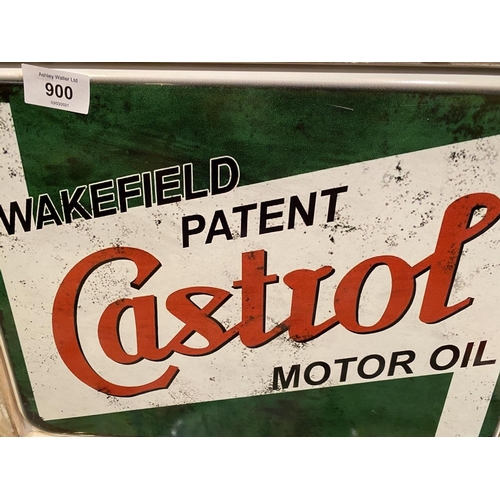 900 - A FRAMED CASTROL MOTOR OIL SIGN