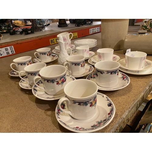 904 - A SELECTION OF ROYAL DOULTON 'AUTUMN'S GLORY' TEA WARE, COALPORT TRIOS ETC