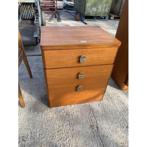 2345 - A STAG CHEST OF FIVE DRAWERS AND BEDSIDE CHESTS