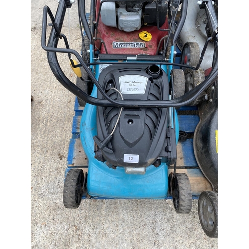 12 - FOUR LAWN MOWERS - A MOUNTFIELD WITH 4.5 HONDA ENGINE, A MOUNTFIELD HP470 WITH B & S ENGINE
A WOLF G... 