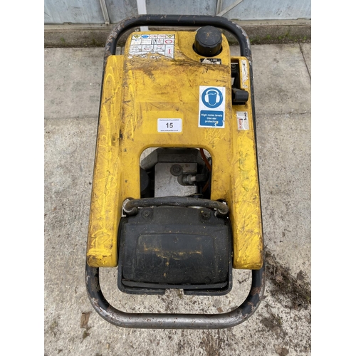 15 - A NEVSON WACKER PLATE  - NO VAT