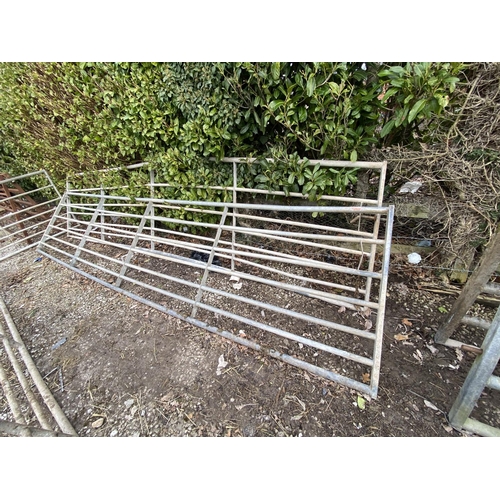 22 - TWO GALVANISED GATES 16' LONG  -+ VAT