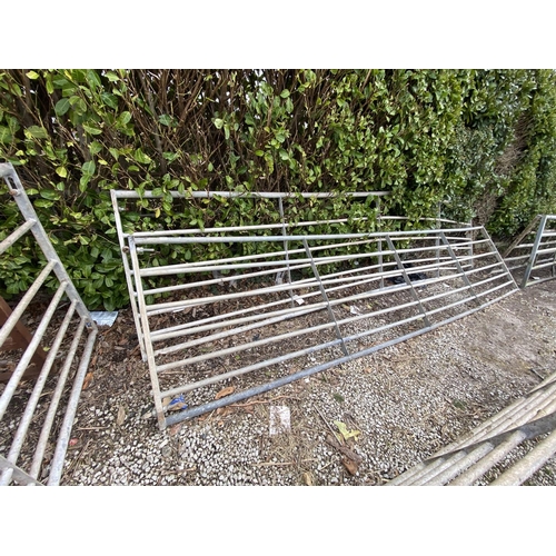 22 - TWO GALVANISED GATES 16' LONG  -+ VAT