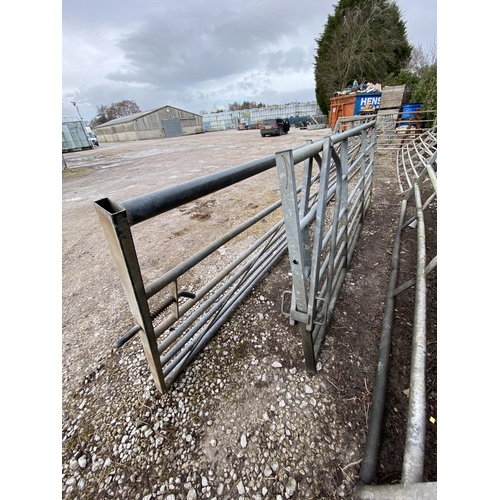 23 - TWO GALVANISED GATES, ONE 12' AND ONE 13' - + VAT