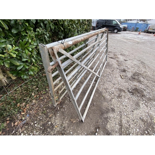 25 - TWO GALVANISED GATES 8' LONG  - + VAT