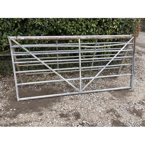 25 - TWO GALVANISED GATES 8' LONG  - + VAT