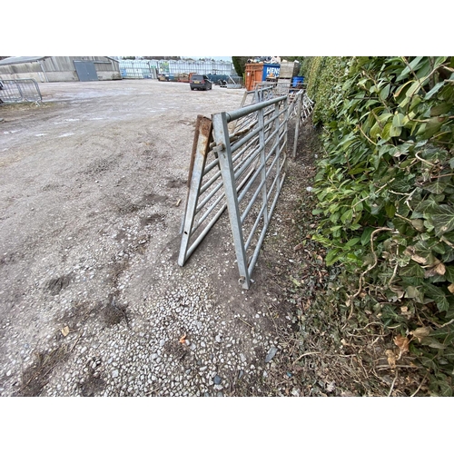 25 - TWO GALVANISED GATES 8' LONG  - + VAT