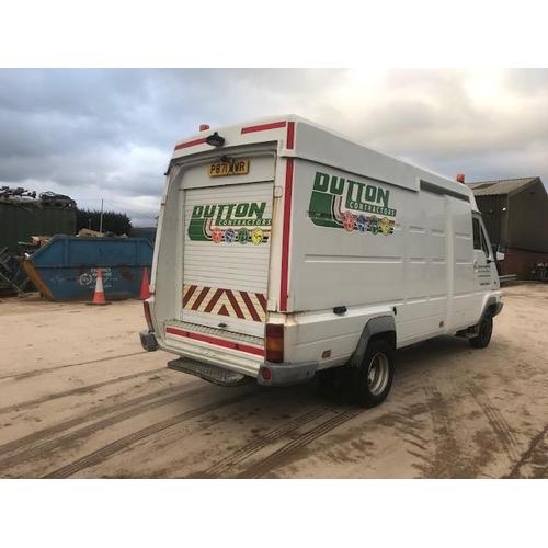 56 - 1997 RENAULT FN60 F7 VAN WITH OIL COLLECTION TANKS WITH ASSOCIATED PIPE WORK AND FRONT WORKSHOP. PAR... 